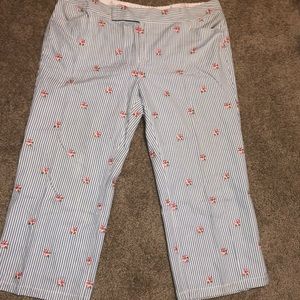 Tommy Hilfiger Striped Floral Pants